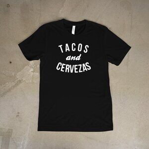 Tacos And Cervezas All Black T-Shirt